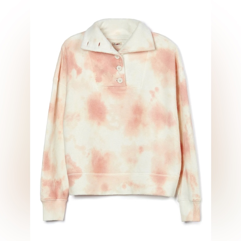 Faherty Tie Dye Fleece Popover
